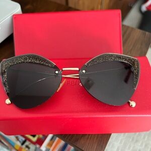 Fendi cat eye glitter sunglasses